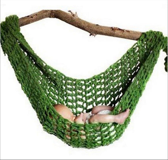 Handmade Knitted Wool Newborn Photography Props Hammock