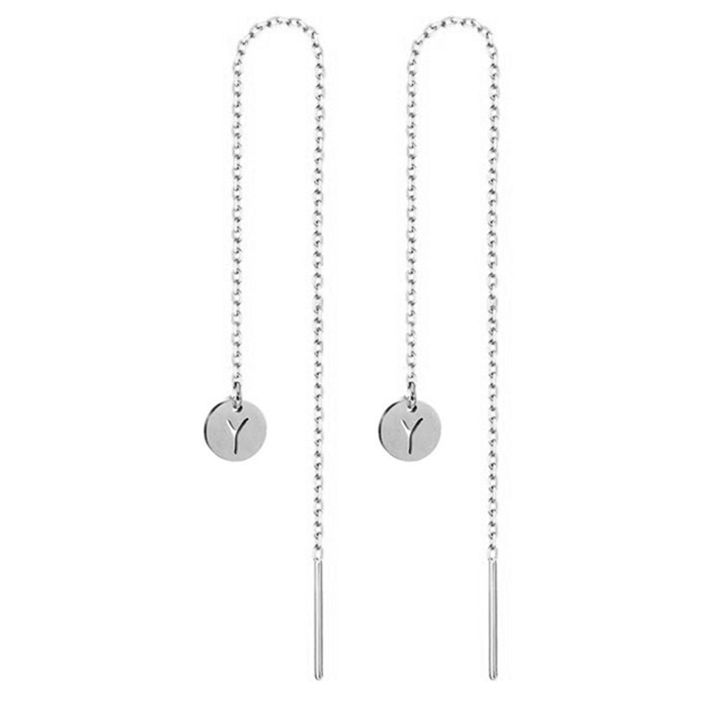 Temperament Long Stainless Steel Earrings