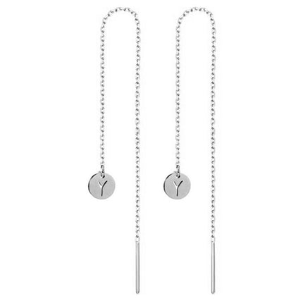 Temperament Long Stainless Steel Earrings