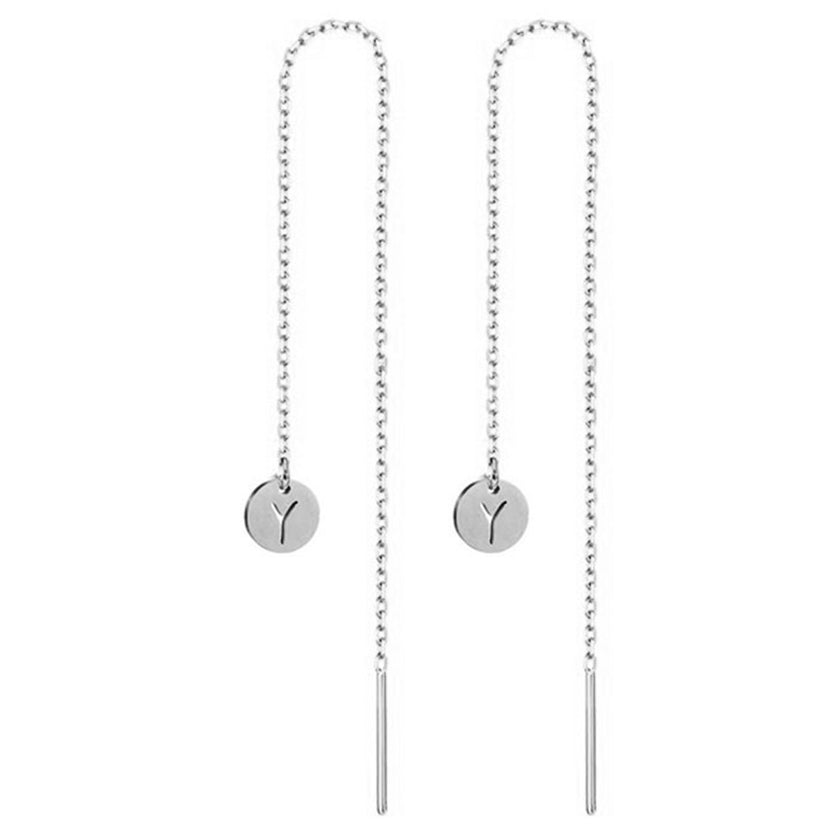 Temperament Long Stainless Steel Earrings