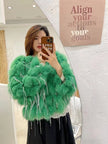 Fox Fur Fur Coat Female Short Tassel Thicken Coat