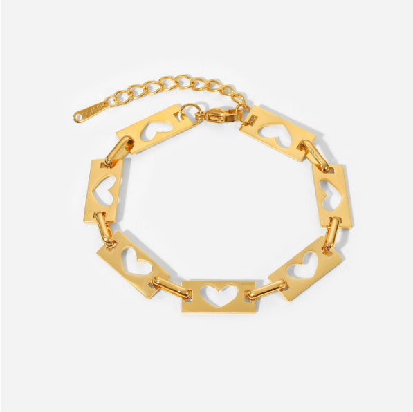 Ins Fashion Stainless Steel Chain Bracelet 18K Gold Plated
