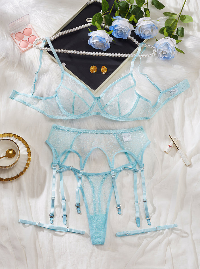 Mesh Thin Embroidery Underwear For Women