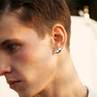 3D Stereoscopic Punk Earring Stud For Men Gold Color   Earring