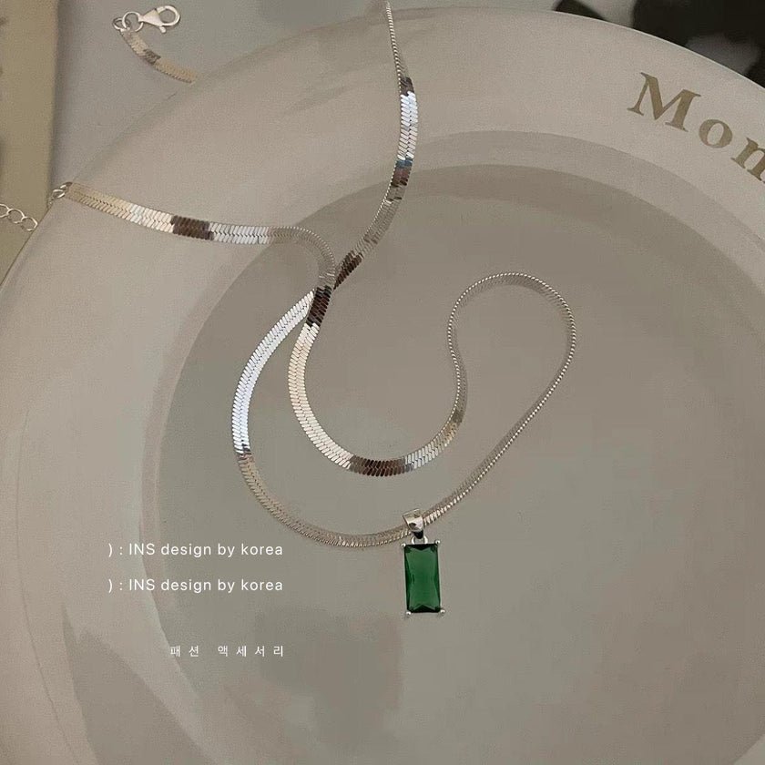 Ins Girl Special-interest Design Color Rhinestone Snake Bones Chain