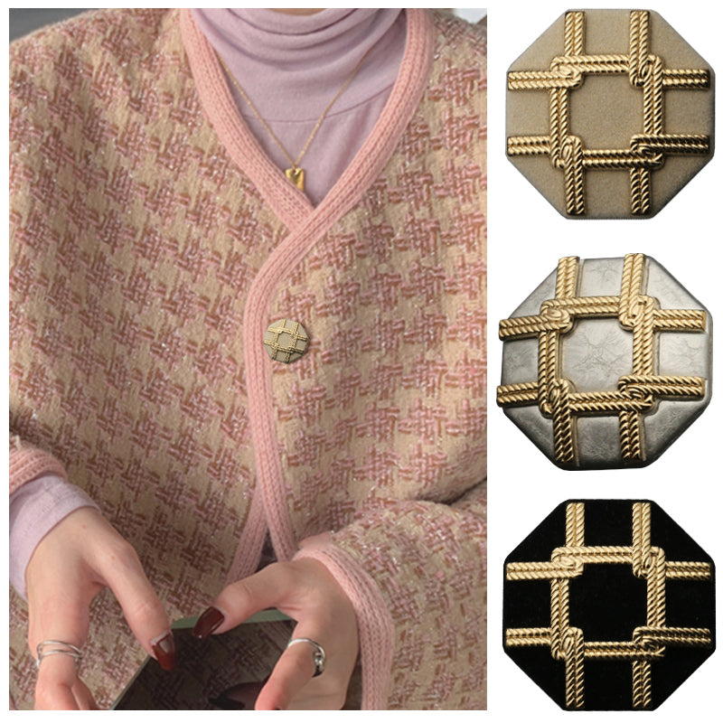 Design Cashmere Zinc Alloy Coat Buttons