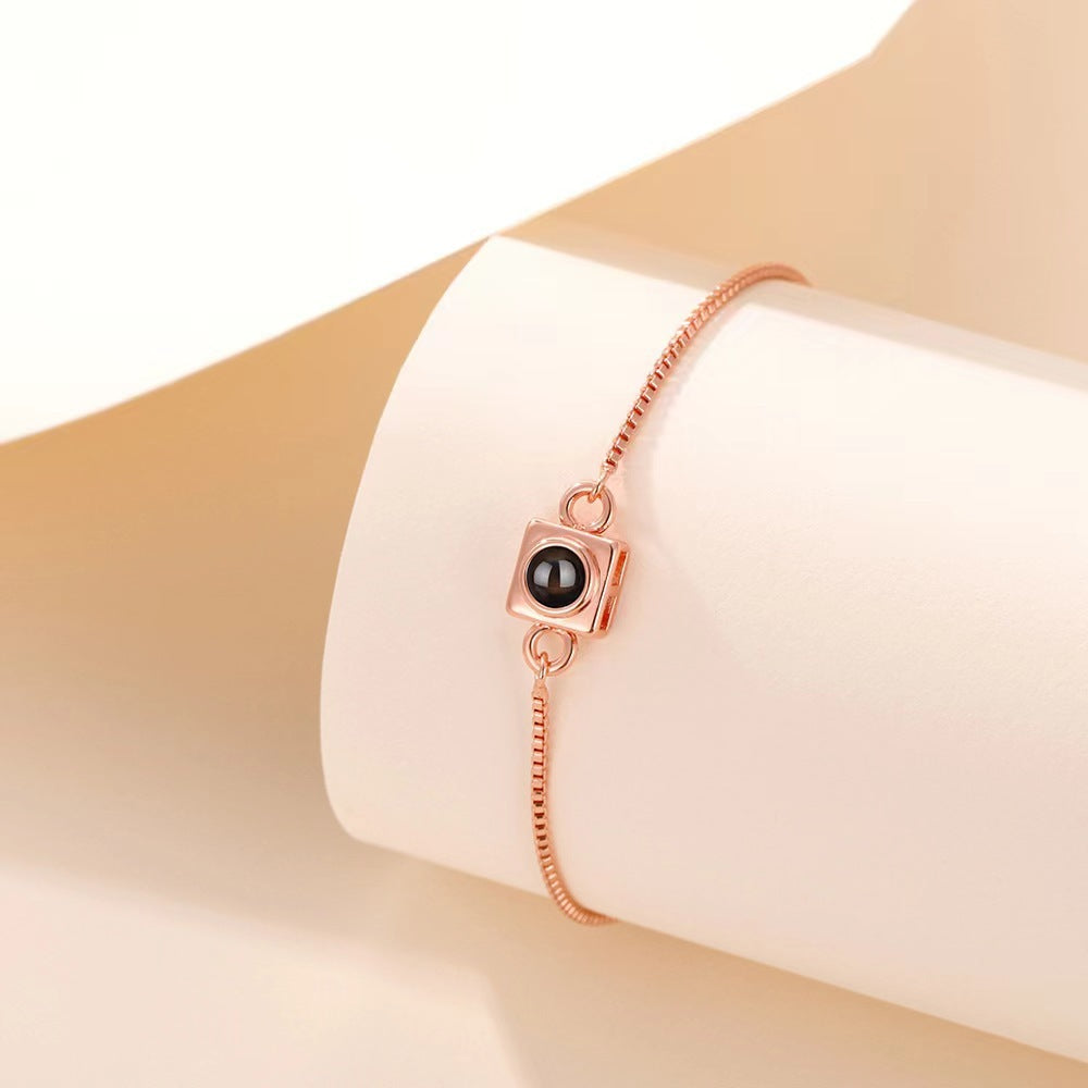 Square Box Push Pull Bracelet Fashion Style