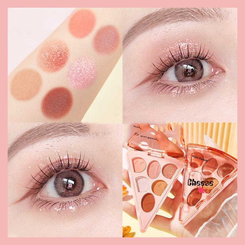 Cheese And Cheese Six Color Eyeshadow Palette Long Lasting Pearlescent