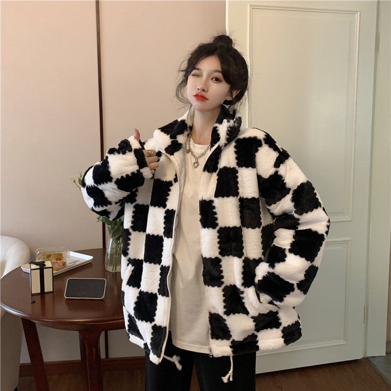 Faux Rabbit Fur Thickened Coat Plush