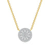 European And American Hip Hop Style Inlaid Zircon Two-color Electroplating Classic Round Necklace