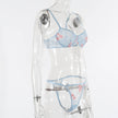 Three-point Embroidery Lace Seduction Underwear Set