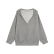 Gray Hooded Sweater Set Women's Skirt Two-piece Set
