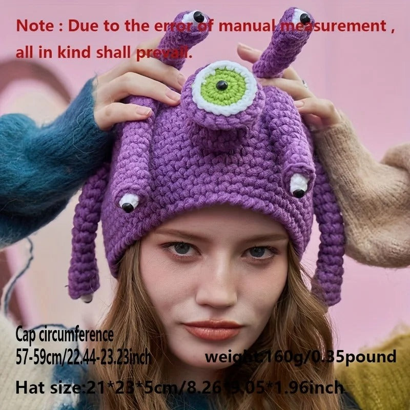 Cartoon Cute Headgear Knitted Woolen Cap