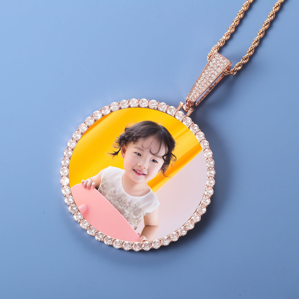 Women's DIY Commemorative Photo Necklace