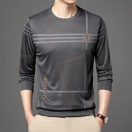 Men's Round Neck Long Sleeve T-Shirt