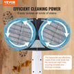 VEVOR Cordless Electric Mop, Electric Spin Mop With Water Tank, Up To 40 Mins Battery, LED Headlight, Dual Mop Heads, 4 Microfiber Pads  4 Trapezoid Microfiber Pads, For Hardwood Tile Floor Cleaning
