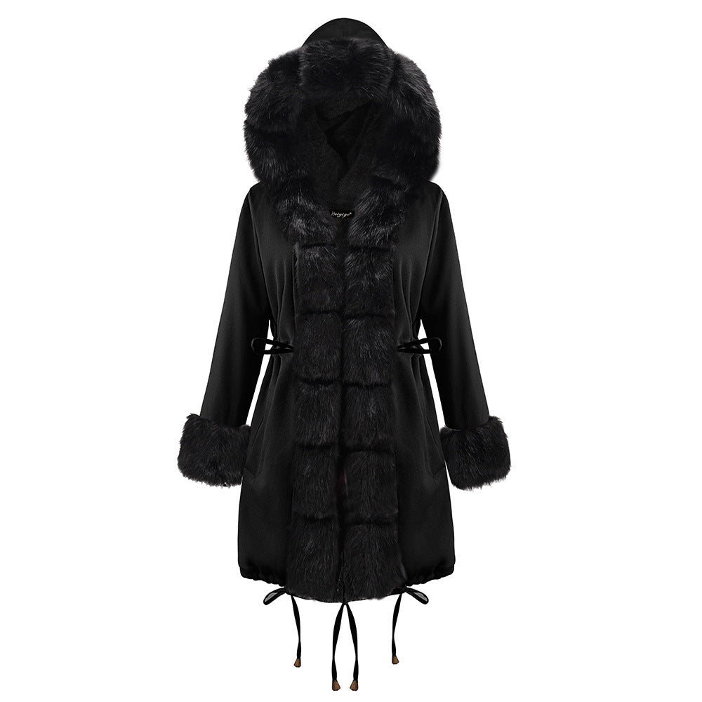 Plus Velvet Warmth And Thick Mid-length Cotton Coat
