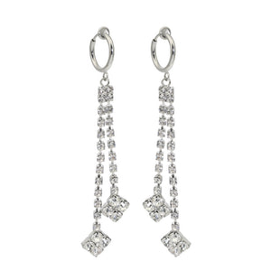 Diamond  High-grade Earrings Niche Personality Long Fringe