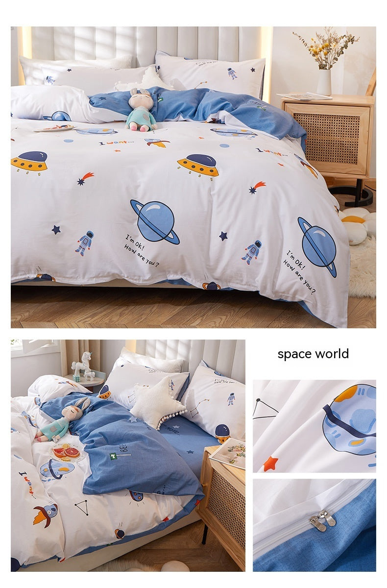 Pure Cotton Bedding Set Of Four Pieces