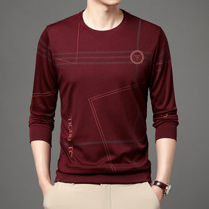 Men's Round Neck Long Sleeve T-Shirt
