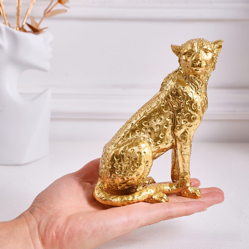 Retro Resin Leopard Squat Modeling Decoration