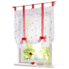 Embroidered Pastoral Adjustable Curtain Rod Ribbon Roman Window Screen