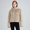 New Style Fur Patchwork Women's Coat For Women Winter Short Style Fashionable High Waist Warm Cotton Coat