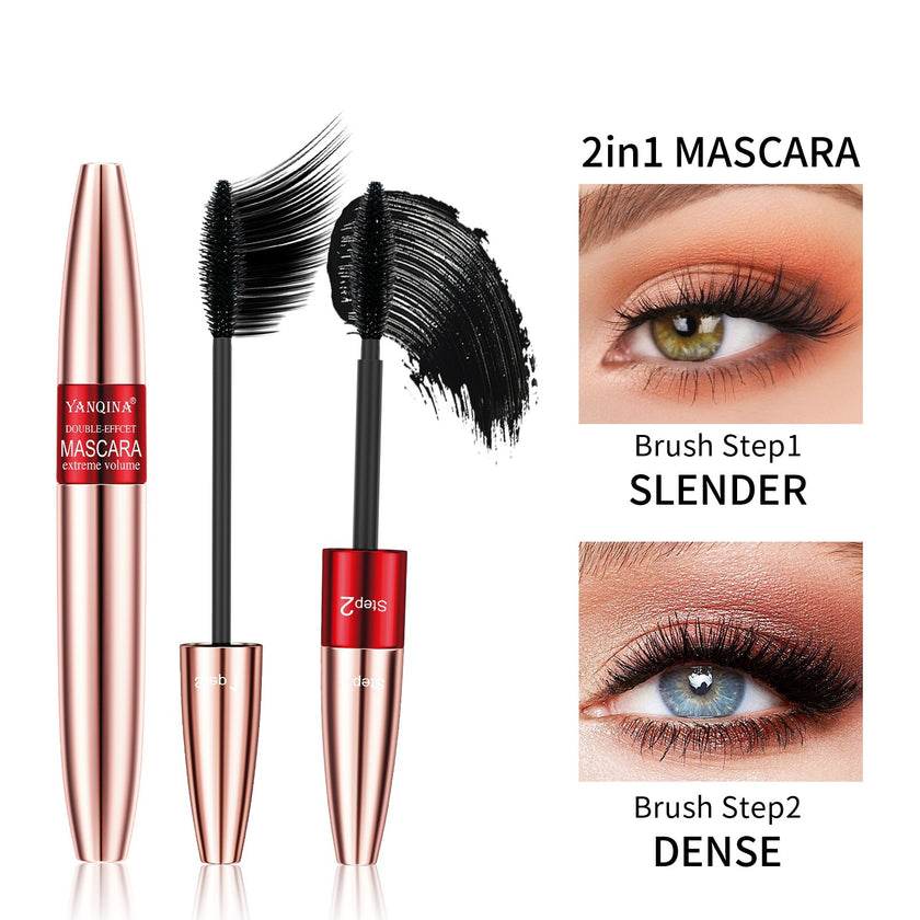 Face Makeup Double-headed Mascara 2-in-1 Not Smudge Long