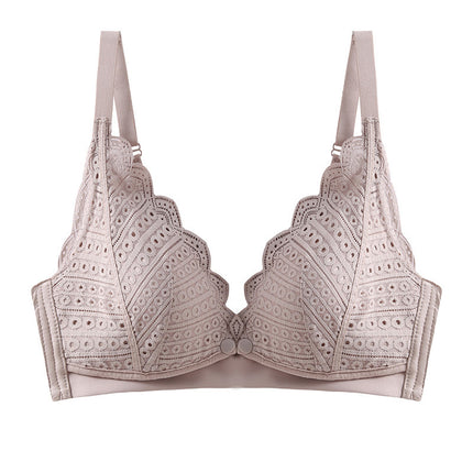 Lace Maternity Underwear Gathering Seamless Hands-Free Nursing Bra
