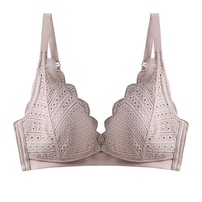 Lace Maternity Underwear Gathering Seamless Hands-Free Nursing Bra