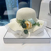 Straw Hat Women Sweet Big Brim Seaside Beach