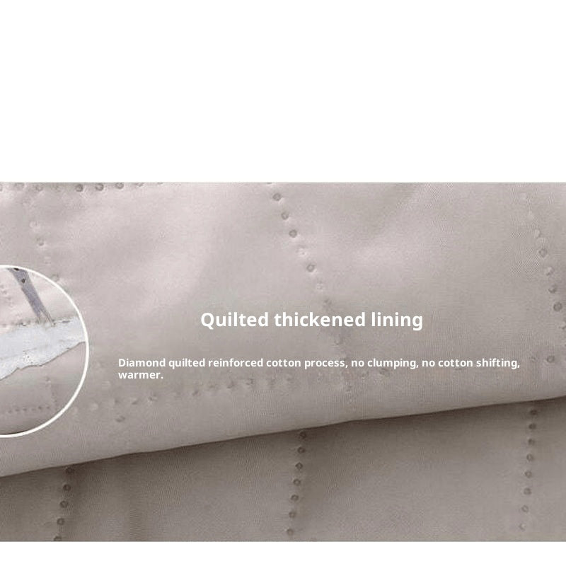 Quilted Solid-color Princess Mid-old Girl Waist-cinching Double-faced Coat
