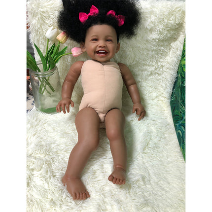Simulation Baby Black Silicone Doll Toy