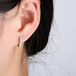 Single Row Rhinestone Earrings Female All-matching Graceful