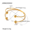 18K Gold Stainless Steel Classic Ball Bracelet