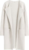 Women's Woolen Coat With Pocket Slim Fit Mid Length Jacket Comfortable Casual Lapel Coats