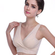 New Plain Surface Mummy Bra Wireless Maternity Underwear Pure Cotton Large Size Vest Style Cross Buckle Nursing Bra