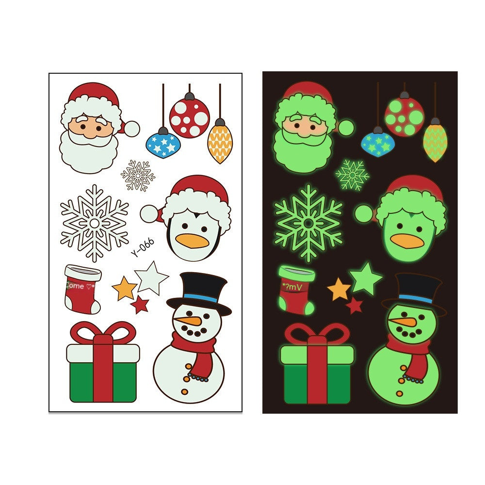 Children's Christmas Luminous Tattoo Face Pasters