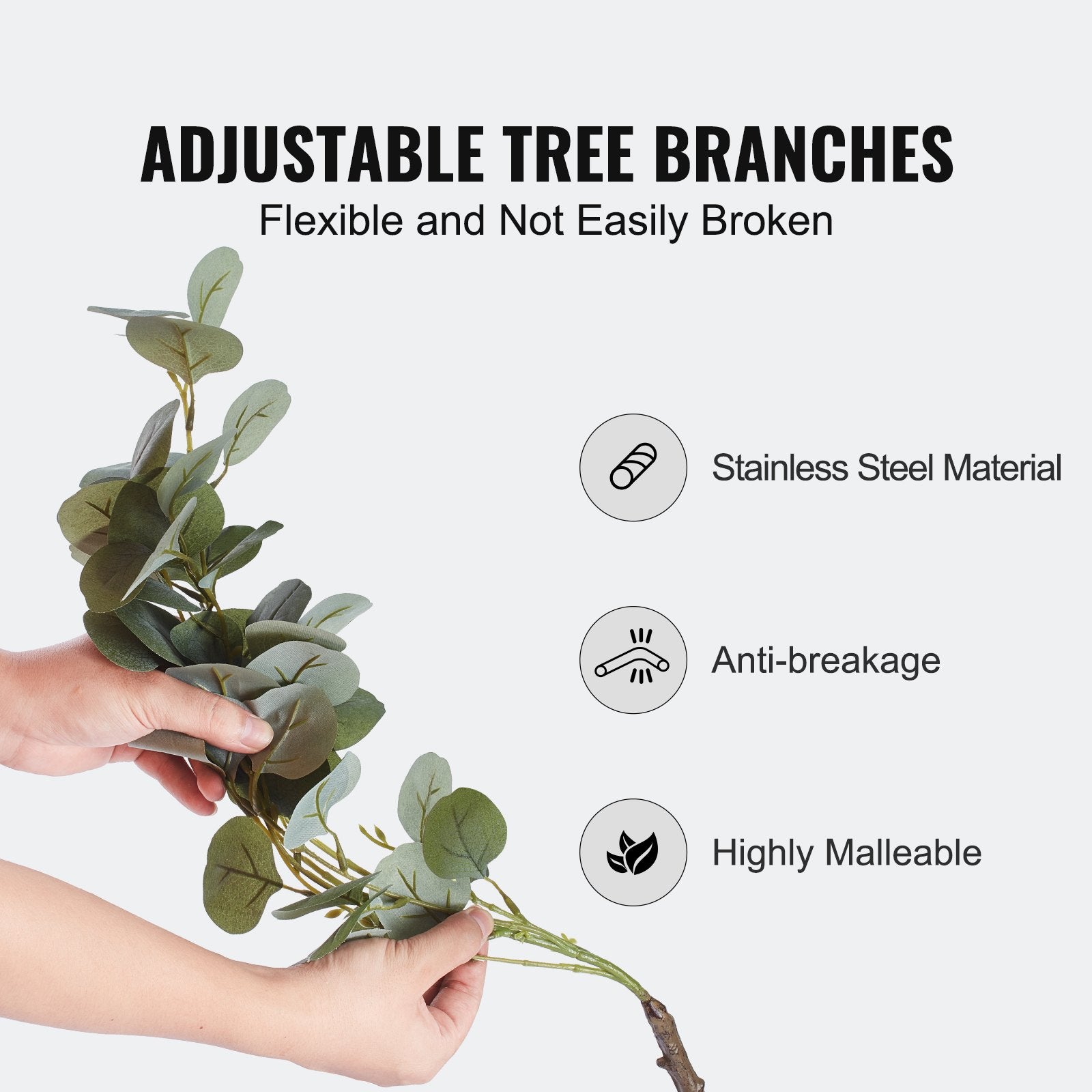 Artificial Eucalyptus Tree, 1.8 M Tall Faux Plant, Secure PE Material & Anti-Tip Tilt Protection Low-Maintenance Plant, Lifelike Green Fake Potted Tree For Home Office Decor Indoor Outdoor