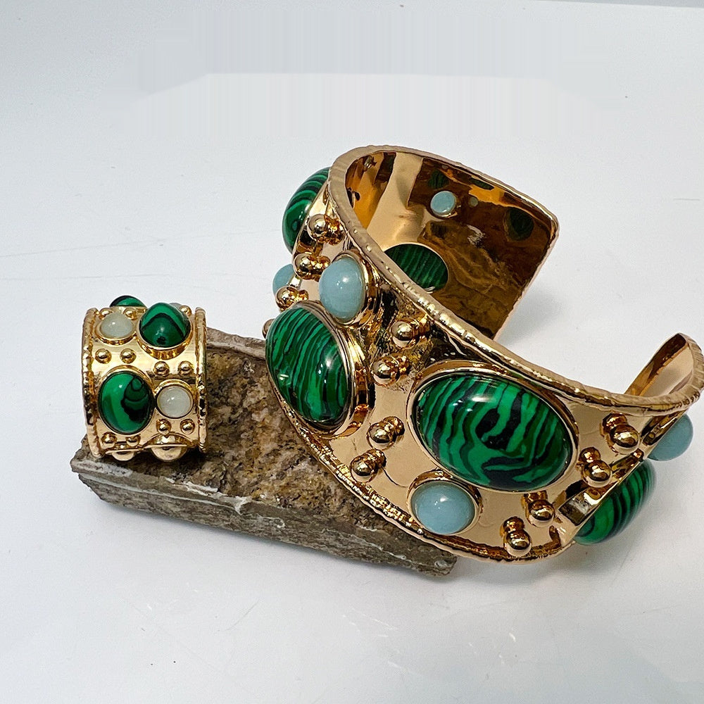 Malachite Bracelet Retro Minority Design
