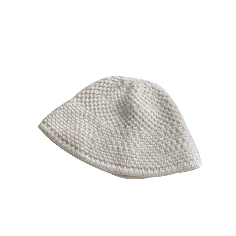 Loose Wool Knitted Warm Wool Bucket Hat