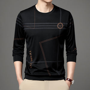 Men's Round Neck Long Sleeve T-Shirt