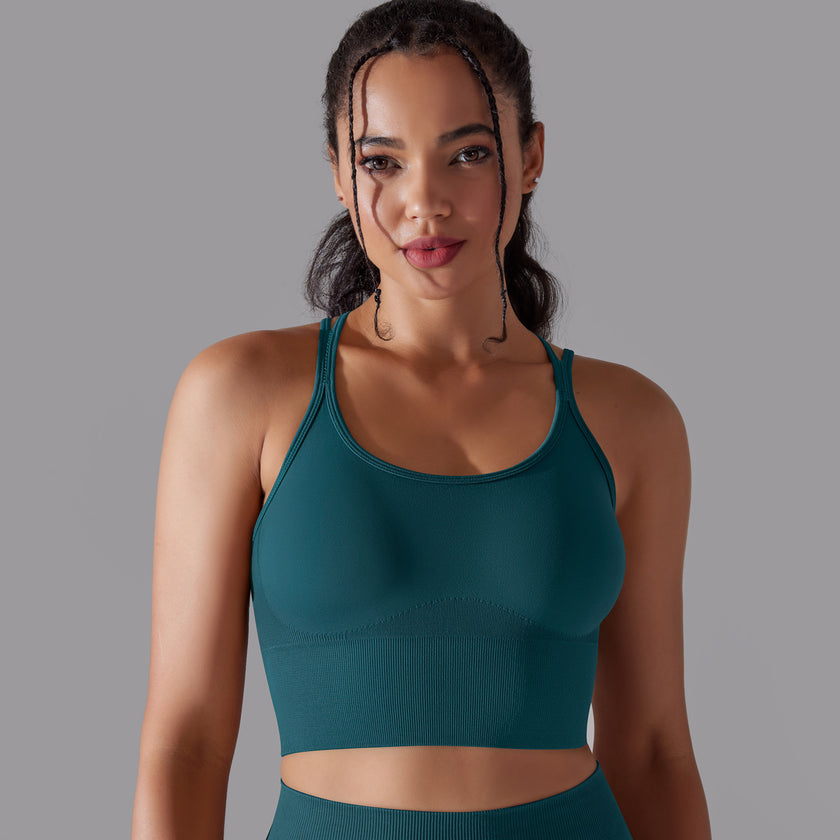 Solid Color Cross Beauty Back Exercise Underwear yoga