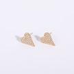 Copper Inlaid Zircon Long Peach Heart Earrings Chain Earrings Heart-shaped