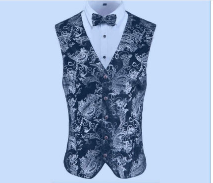 Gold Steampunk Vest Men Suit Gilet Homme Wedding Sleeveless
