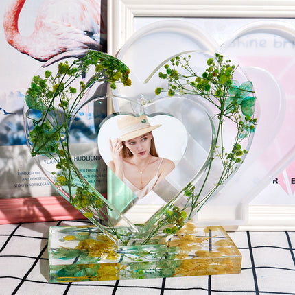 Epoxy Hollow Love Photo Frame Silicone Mold