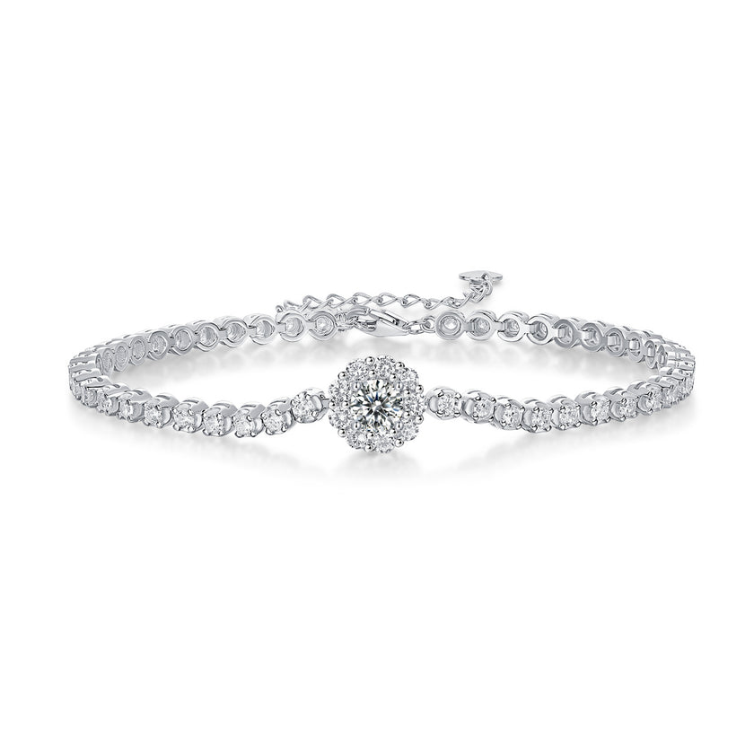The Bridge Of Magpies Luxury Fashion Mosan Diamond Silver Jewelry Comparable To Natural Diamond Bracelet