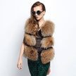 Fashionable And Simple Ladies  Raccoon Fur Coat