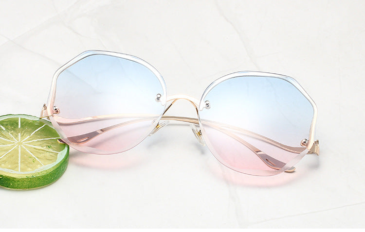 Women's Irregular Rimless   Sunglasses