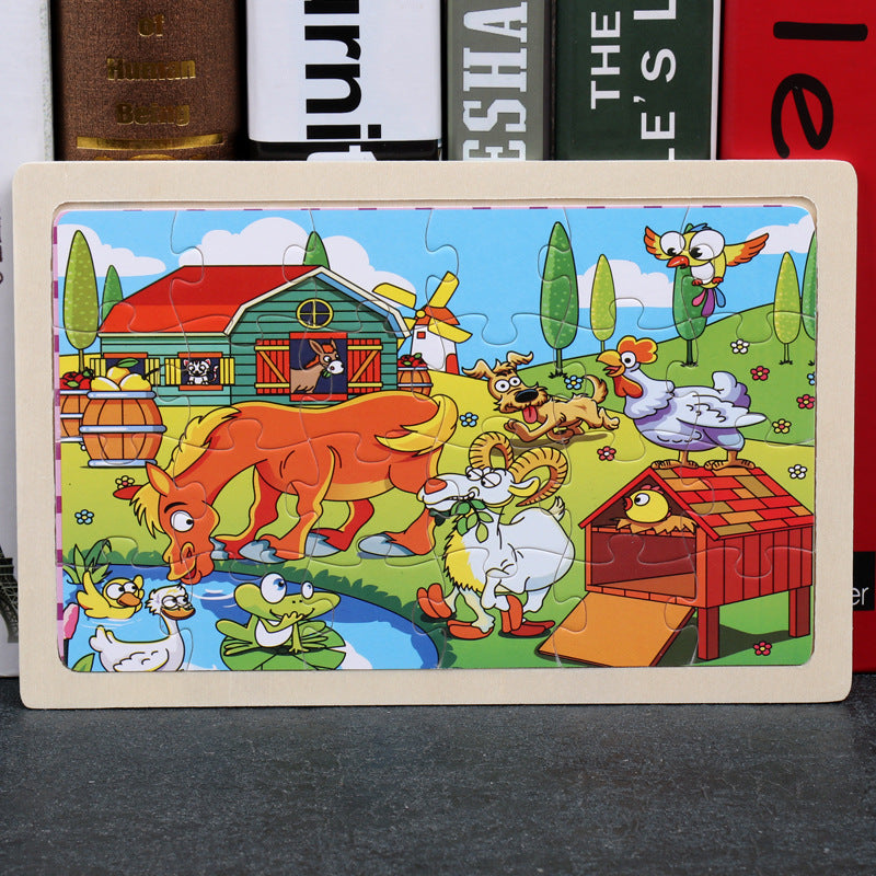 80PCS wooden educational toys educational development baby kids training